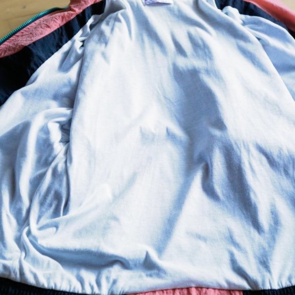 Vintage 80s 90sUnique Puma Teal Peach Zip Jacket - Picture 8 of 10